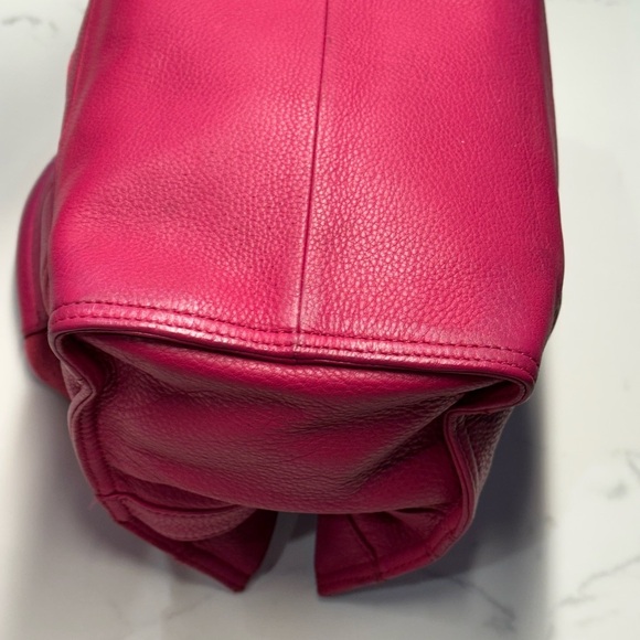 Tory Burch Fuchsia Leather Tote - Picture 9 of 13